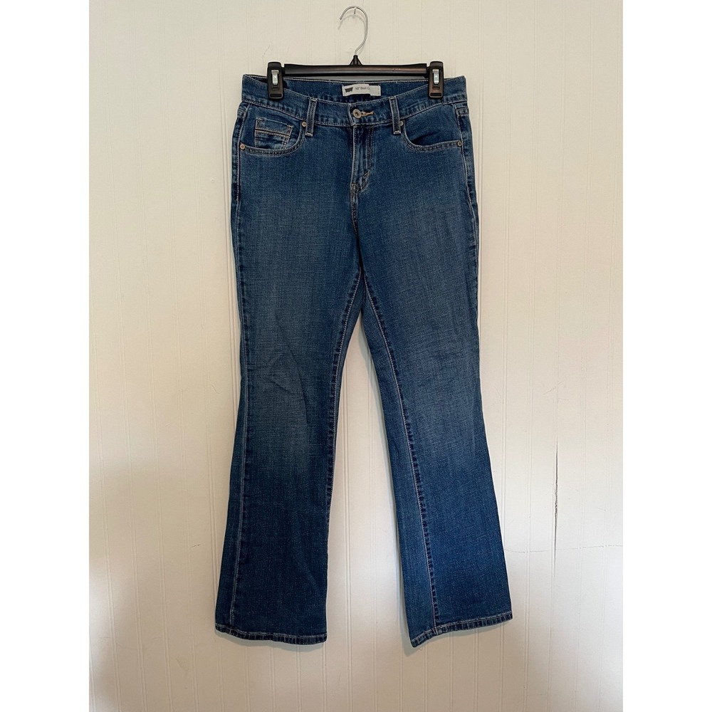 Levis 515 Boot Cut Jeans Medium Wash Mid Rise Stretch Denim Blue Womens size 4